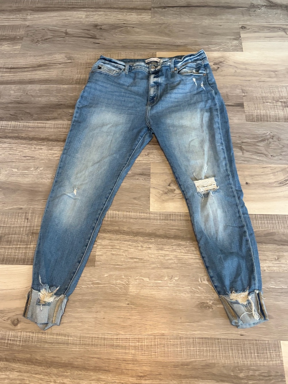 KanCan Distressed Light Blue Boyfriend Jeans